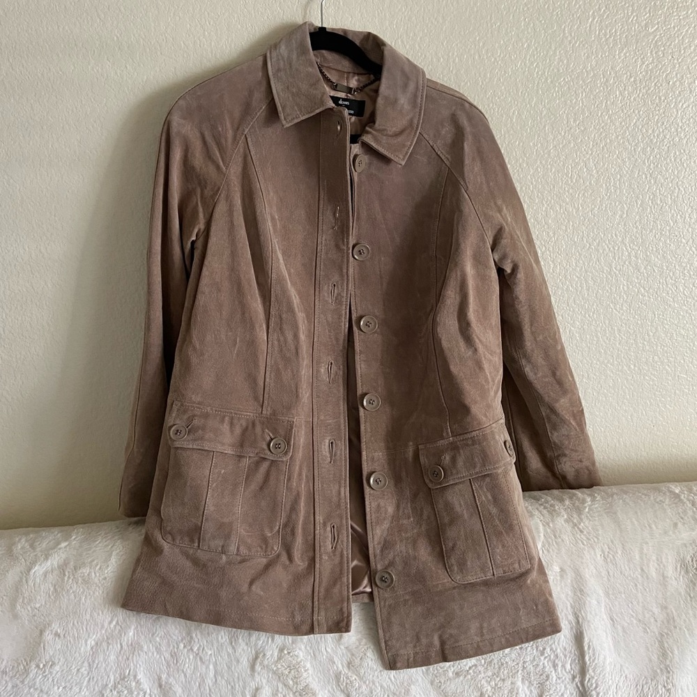 Suede Leather Coat